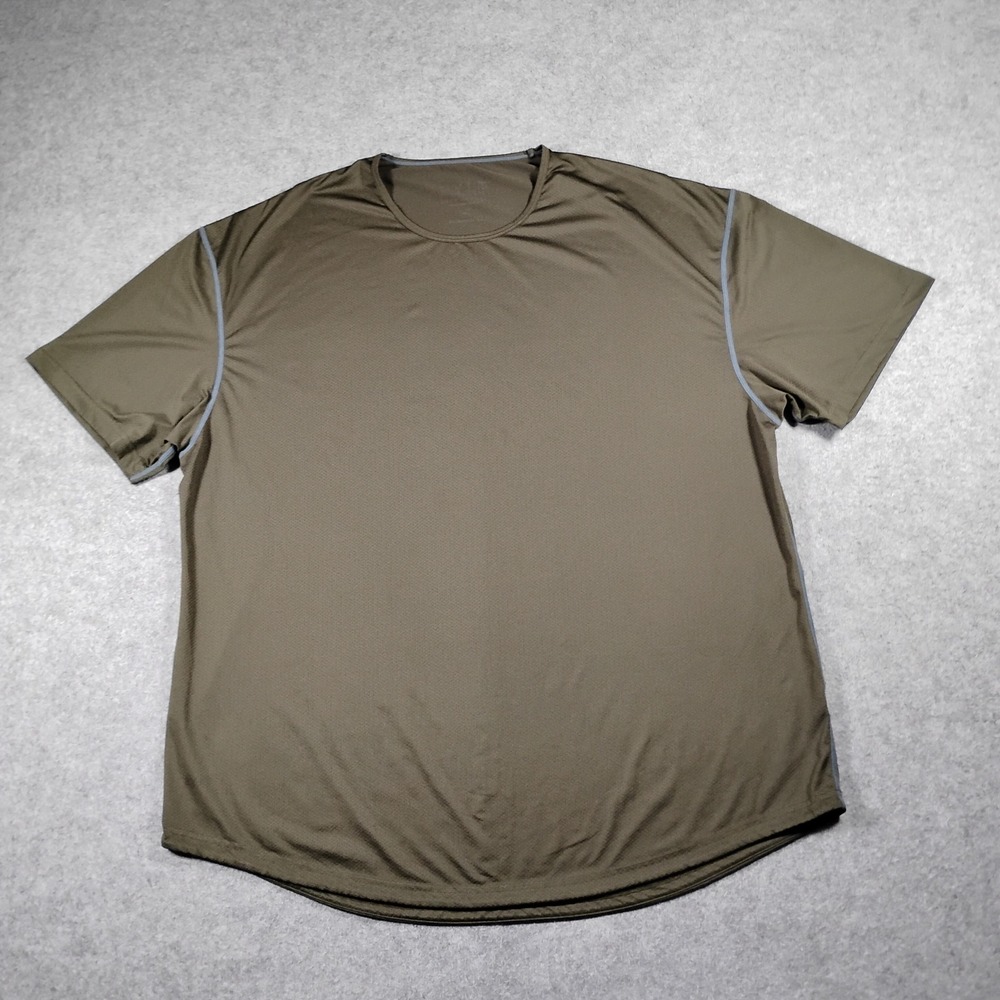 BYLT Basics Men's Dark Olive Green Drop-Cut Performance T-Shirt Size XXL